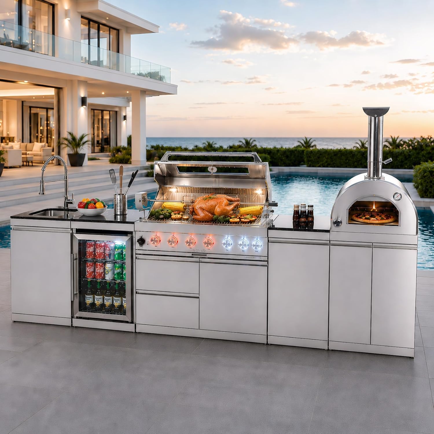 Doredo 128 modular outdoor kitchen review,Doredo 128 modular outdoor kitchen review and rating,is Doredo outdoor kitchen island worth buying,Doredo 128 modular outdoor kitchen review pros cons,Doredo 128 modular outdoor kitchen review honest opinion,Doredo 128 modular outdoor kitchen review verdict — full box contents and build quality