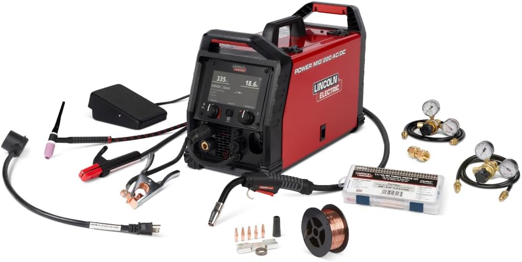 Lincoln Electric POWER MIG 220 AC DC review,POWER MIG 220 AC DC review and rating,is Lincoln POWER MIG 220 worth buying,POWER MIG 220 review pros cons,POWER MIG 220 honest review,Lincoln Electric POWER MIG 220 review verdict — full box contents and build quality