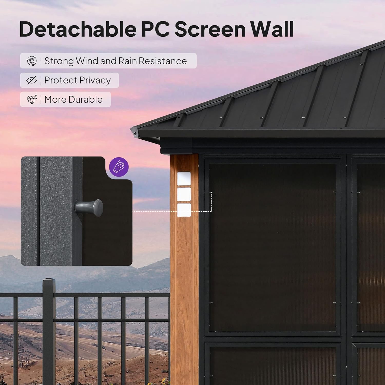 PURPLE LEAF Hardtop Gazebo Review: Honest Pros & Cons 2 PURPLE LEAF Hardtop Gazebo review during hands-on performance testing