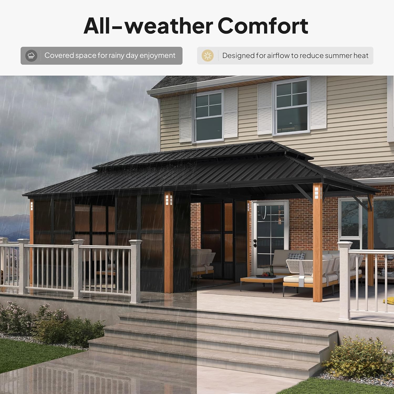 PURPLE LEAF Hardtop Gazebo Review: Honest Pros & Cons 4 PURPLE LEAF Hardtop Gazebo review compared against top alternatives