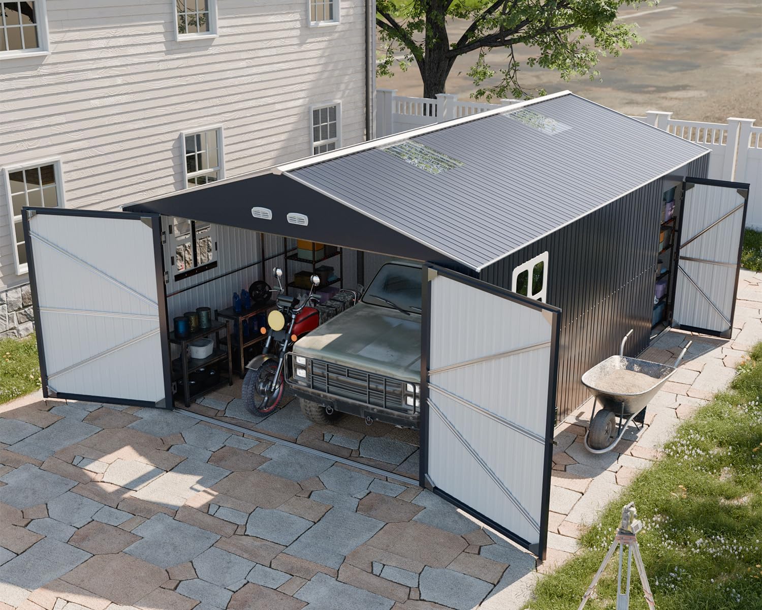WACASA 13x20x8.3 metal garage shed review,WACASA shed review pros cons,WACASA metal garage kit review,is WACASA shed worth buying,WACASA 13x20 shed honest review,WACASA garage shed review verdict — full box contents and build quality