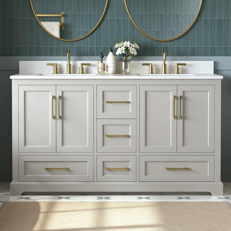 Image 1 of 60 inch bathroom vanity review