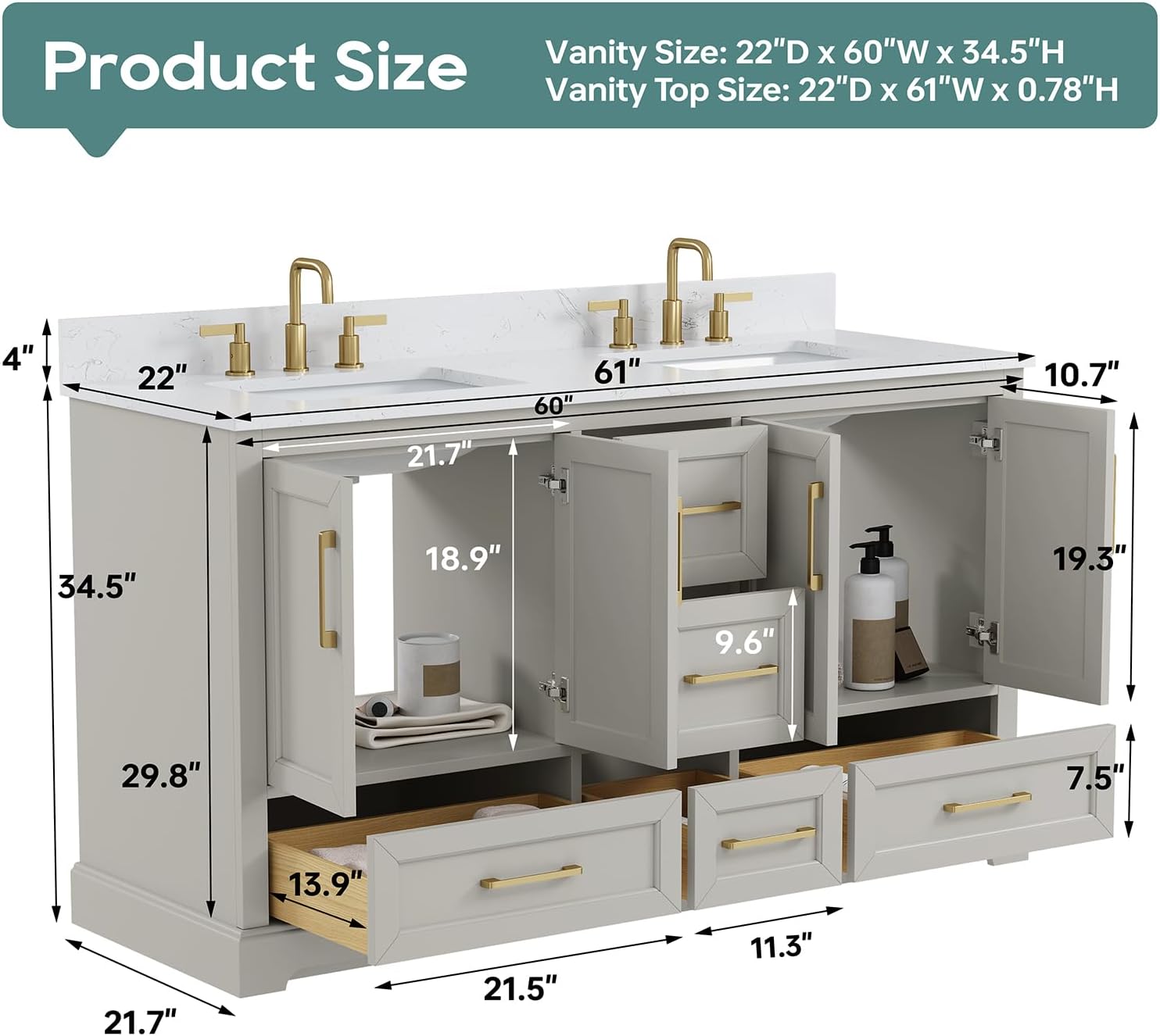 60 inch bathroom vanity review,double sink vanity review and rating,is 60 inch double sink vanity worth buying,solid wood bathroom vanity review pros cons,Deluxe Living vanity review honest opinion,60 inch greige vanity review verdict testing methodology and evaluation criteria