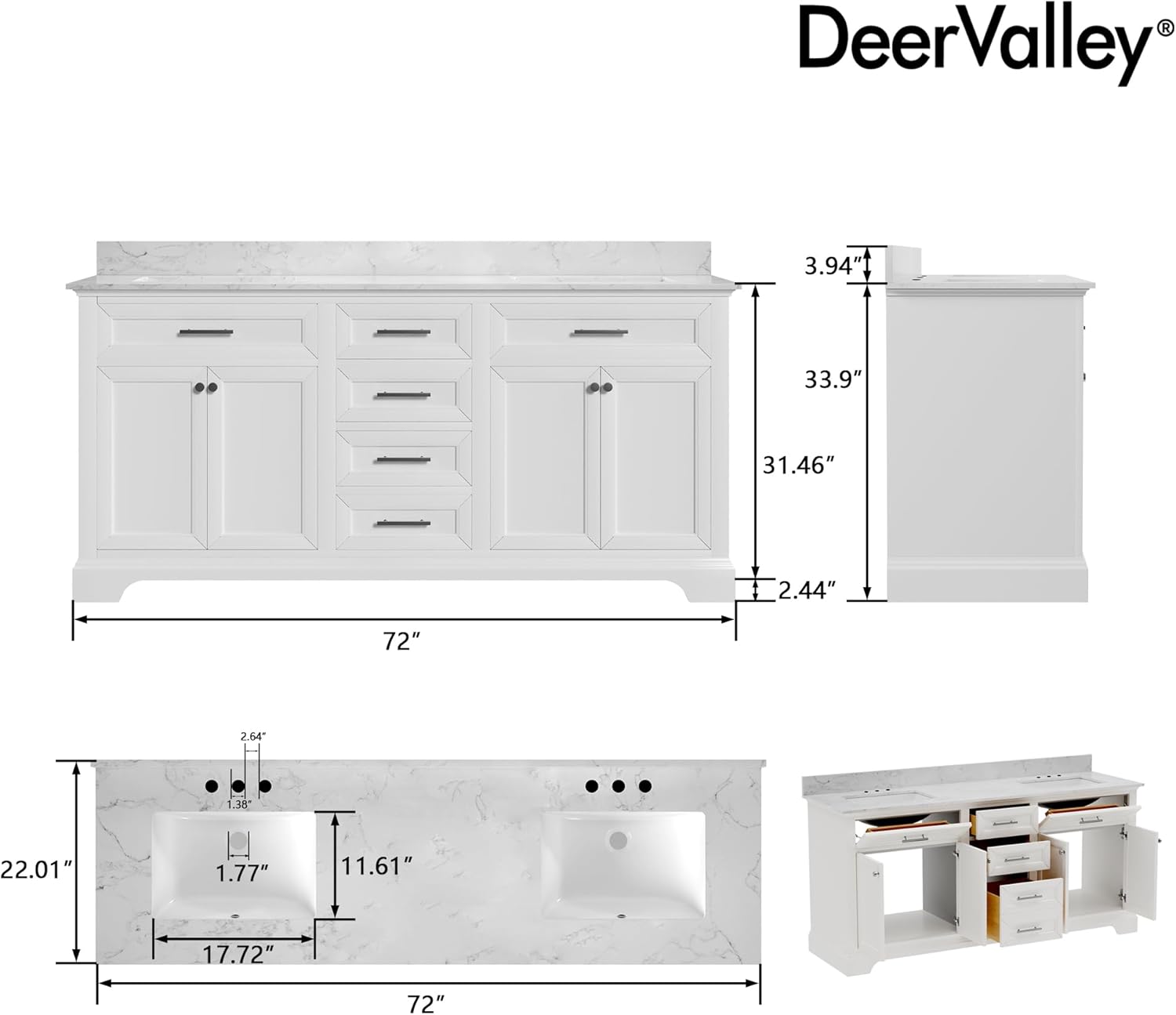 DeerValley 72 inch Bathroom Vanity Review: Pros & Cons 2 DeerValley 72 inch bathroom vanity review,DeerValley 72 inch vanity review and rating,is DeerValley 72 inch vanity worth buying,DeerValley 72 inch bathroom vanity review pros cons,DeerValley 72 inch vanity review honest opinion,DeerValley 72 inch vanity review verdict unboxing and complete package contents