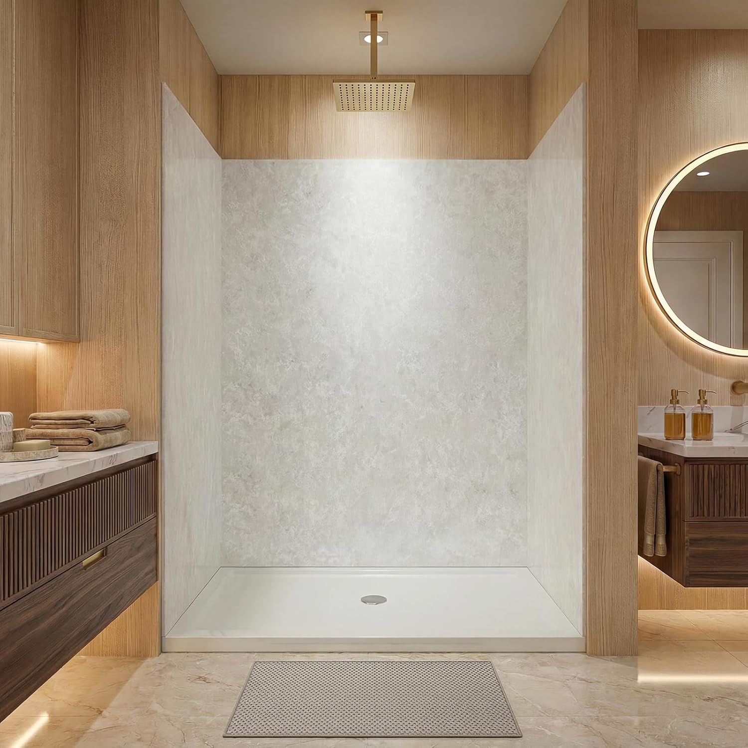 LarWorks shower wall panels review,solid surface shower wall review and rating,is LarWorks shower wall worth buying,waterproof shower wall panels review pros cons,Carrara marble wall panels review honest opinion,LarWorks solid surface review verdict - detailed features and technical specifications