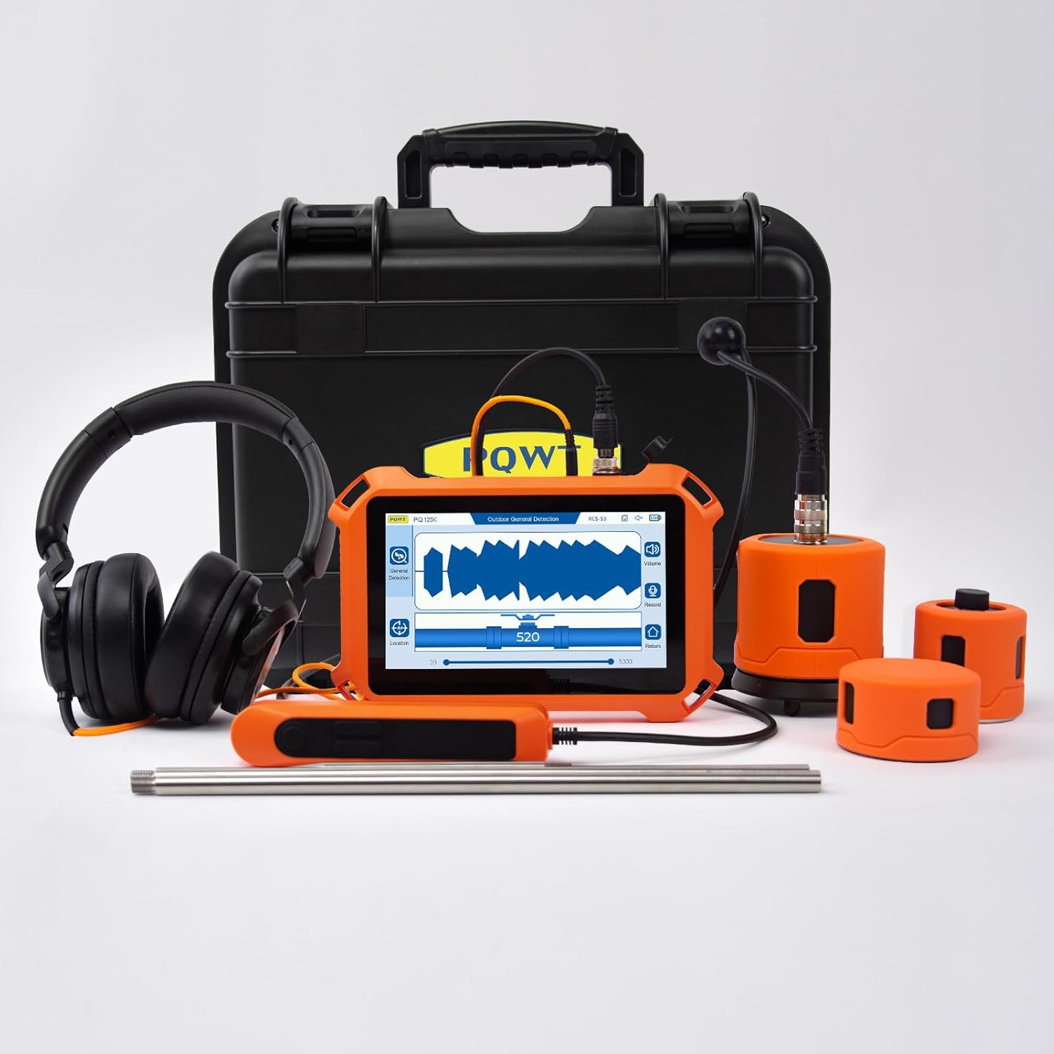 PQWT PQ125C water leak detector review full unboxing showing every item included