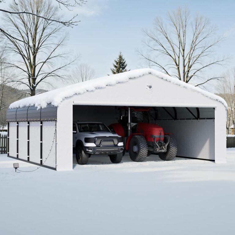 Sannwsg 20x20 Metal Carport Review: Pros & Cons, Worth Buying? 31 Image 1 of Sannwsg 20x20 metal carport review