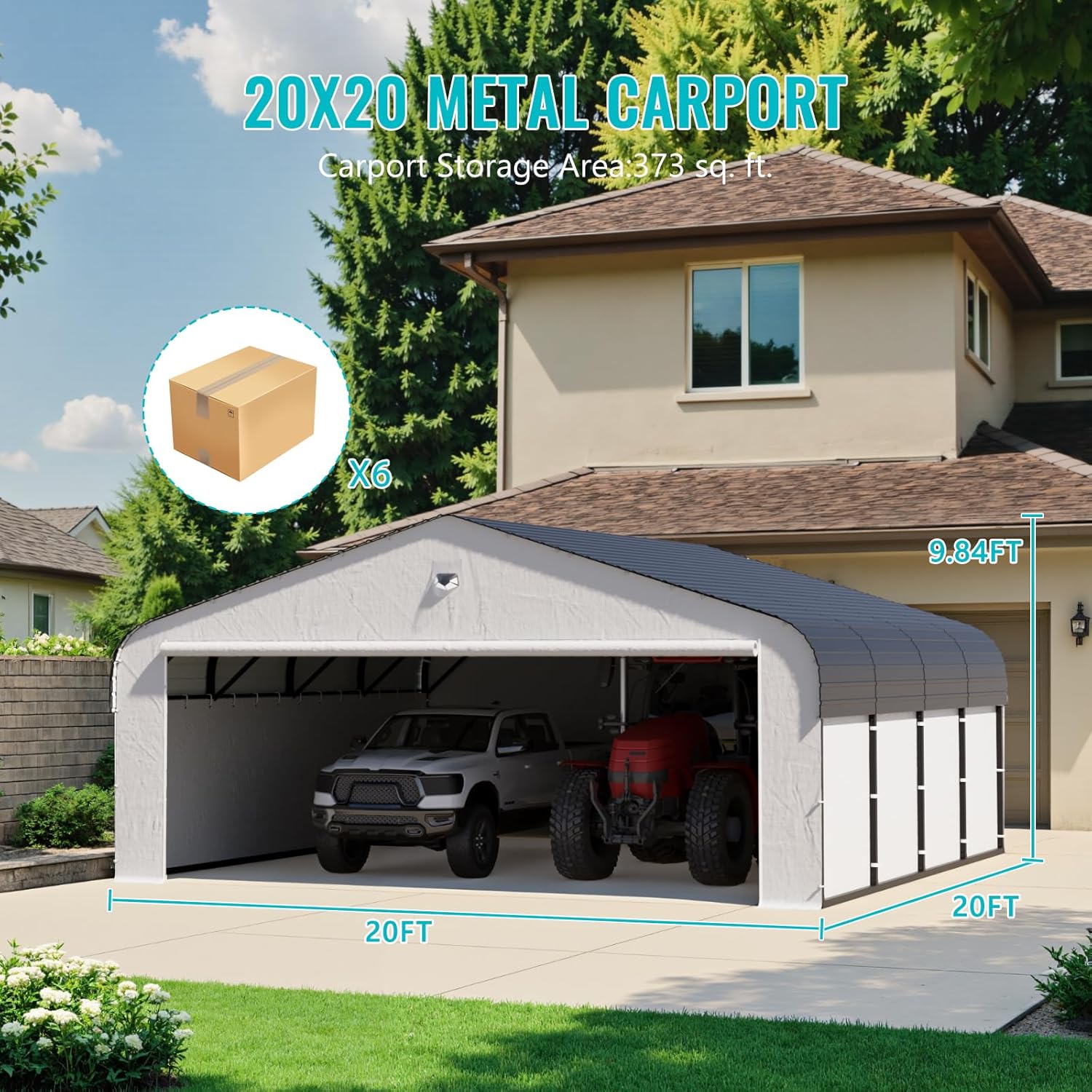 Sannwsg 20x20 metal carport review real-world performance test results