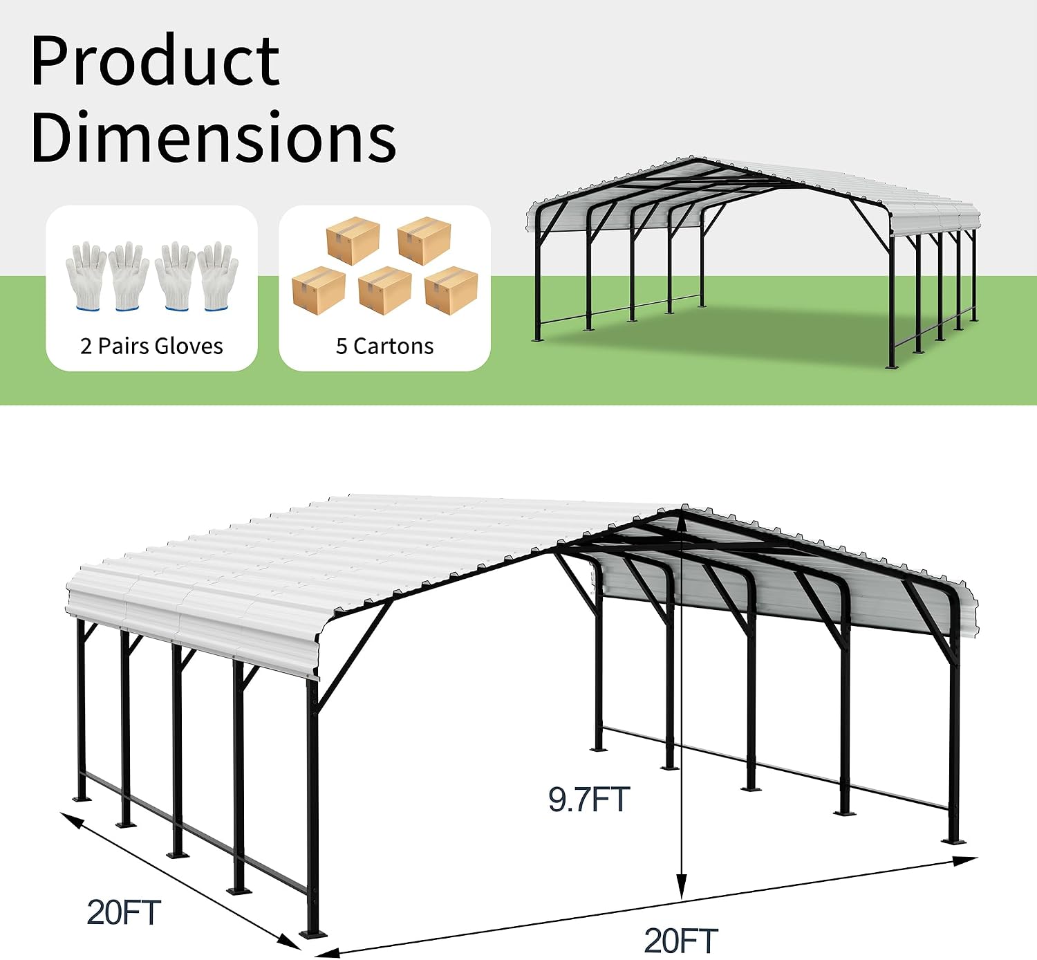 Shintenchi 20x20 FT Metal Carport Review: Honest Verdict 2 Shintenchi 20x20 FT Metal Carport review,Shintenchi 20x20 carport review pros cons,Shintenchi metal carport review and rating,is Shintenchi carport worth buying review,Shintenchi carport review honest opinion,Shintenchi carport review verdict key features and specifications overview