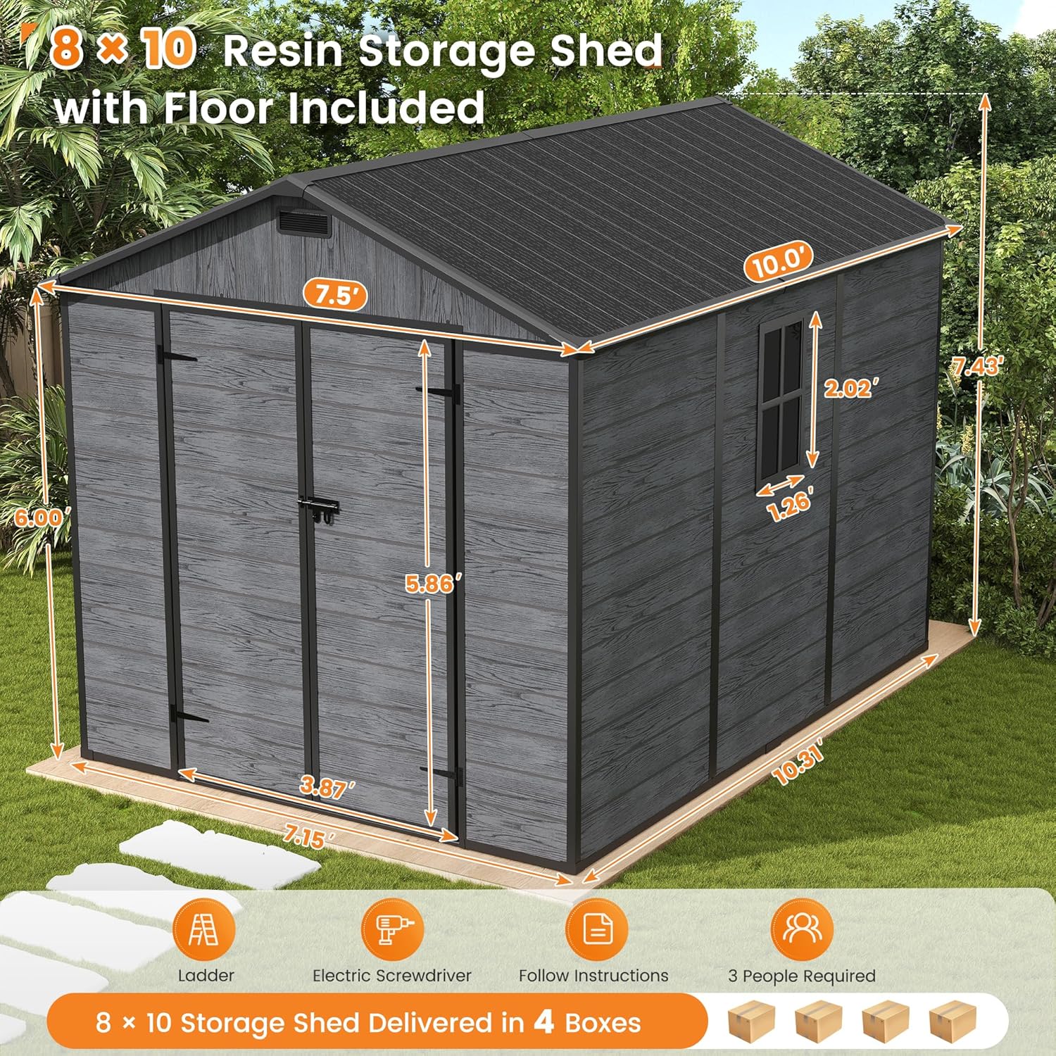UDPATIO Outdoor Resin Shed Review: Pros & Cons 2 UDPATIO outdoor resin shed review,UDPATIO resin shed review and rating,is UDPATIO outdoor shed worth buying,UDPATIO plastic shed review pros cons,UDPATIO shed review honest opinion,UDPATIO 8x10 shed review verdict during hands-on performance testing