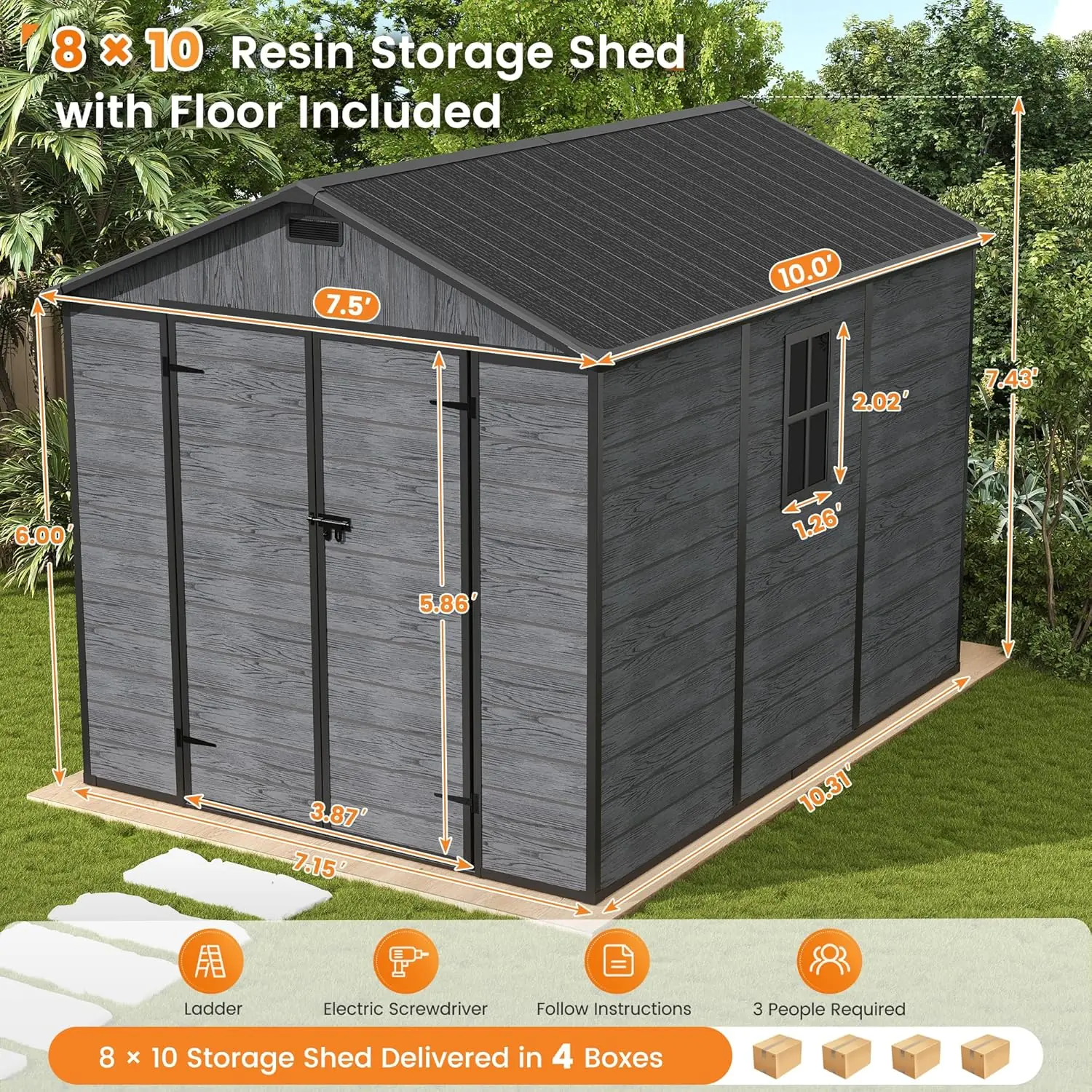 UDPATIO Outdoor Resin Shed Review: Pros & Cons 2 UDPATIO outdoor resin shed review,UDPATIO resin shed review and rating,is UDPATIO outdoor shed worth buying,UDPATIO plastic shed review pros cons,UDPATIO shed review honest opinion,UDPATIO 8x10 shed review verdict during hands-on performance testing