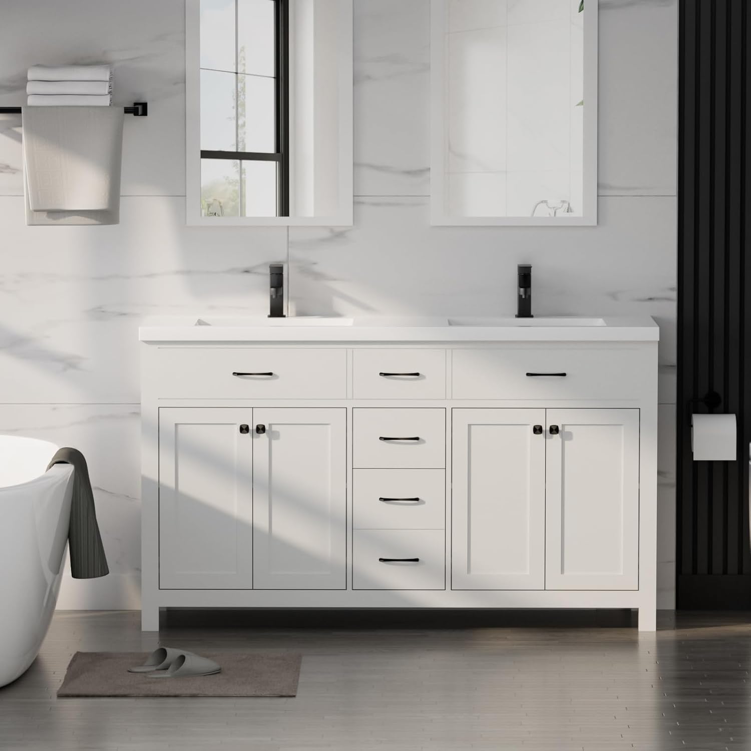 LUCKWIND 60 bathroom vanity review,LUCKWIND bathroom vanity review and rating,is LUCKWIND vanity worth buying,LUCKWIND double sink vanity review pros cons,LUCKWIND bathroom vanity honest review,LUCKWIND 60 vanity review verdict — full unboxing showing every item included