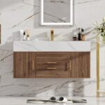 Image 1 of homary 39.4 inch floating bathroom vanity review