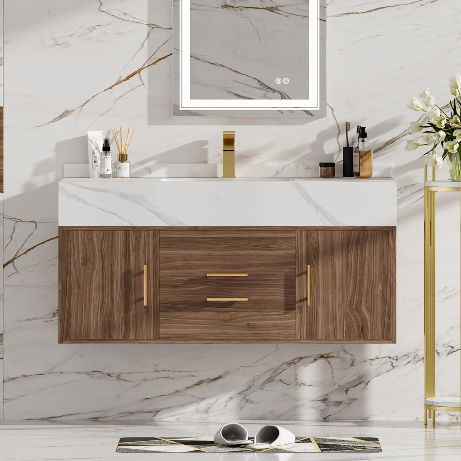 homary 39.4 inch floating bathroom vanity review,homary bathroom vanity review and rating,is homary bathroom vanity worth buying,homary 39.4 inch vanity review pros cons,homary bathroom vanity review honest opinion,homary floating vanity review verdict — full unboxing showing every item included